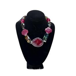 NEW ART BY AMY LABBE women's stone necklace in multi